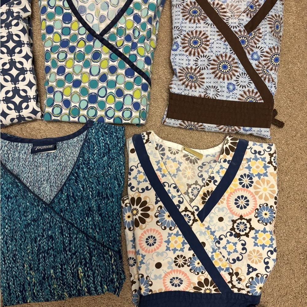 Scrub Tops Collection in Blue hues